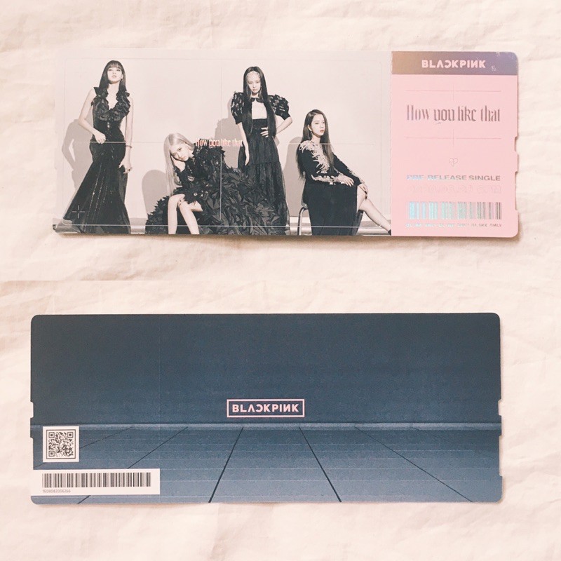 RARE BENEFIT YGSELECT TICKET BLACKPINK HOW YOU LIKE THAT ALBUM PHOTOCARD HYLT UNSEALED JENNIE LISA