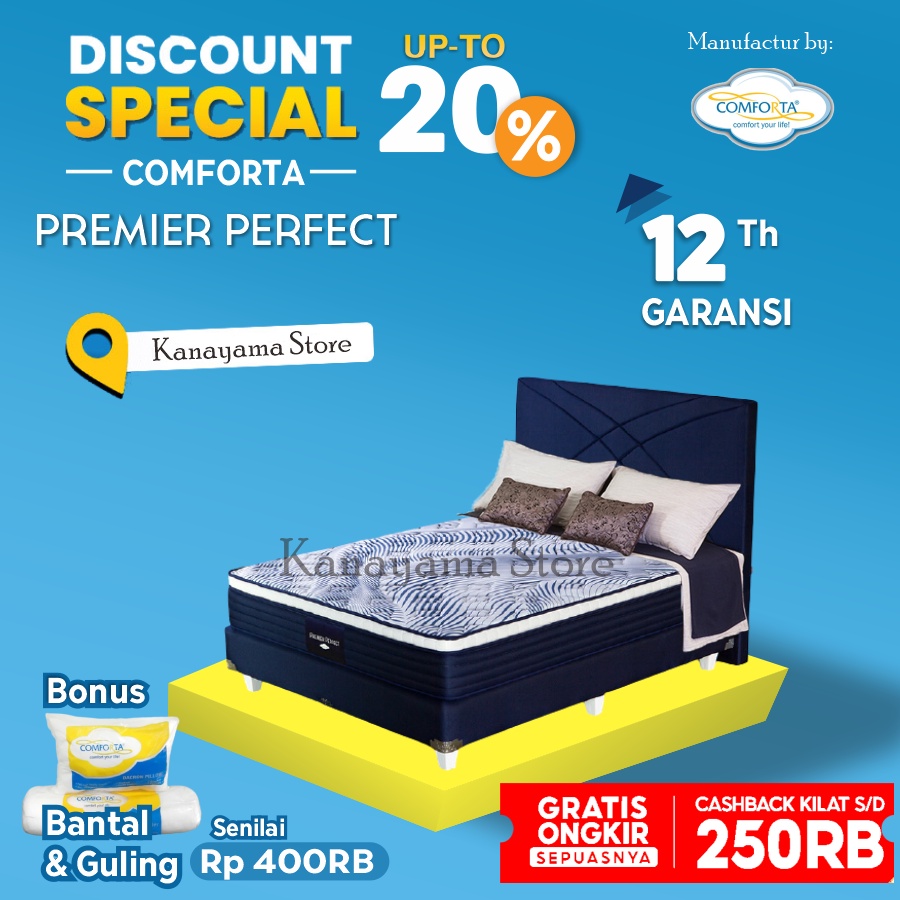 Comforta Spring bed Premier Perfect Full Bed Set 160 180 200 120 90 - 90X200