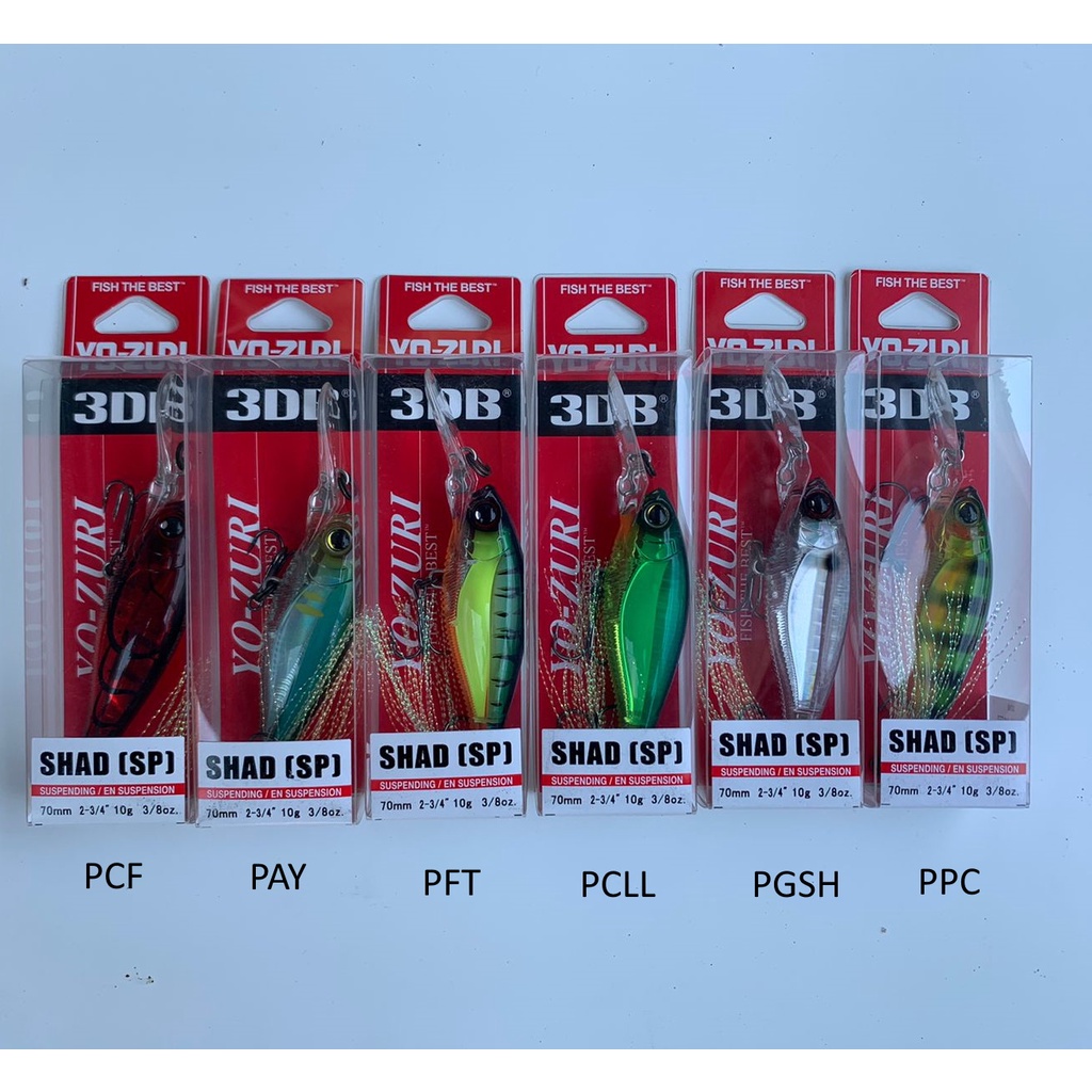 Yozuri 3DB Shad SP 70mm Umpan Pancing Minnow