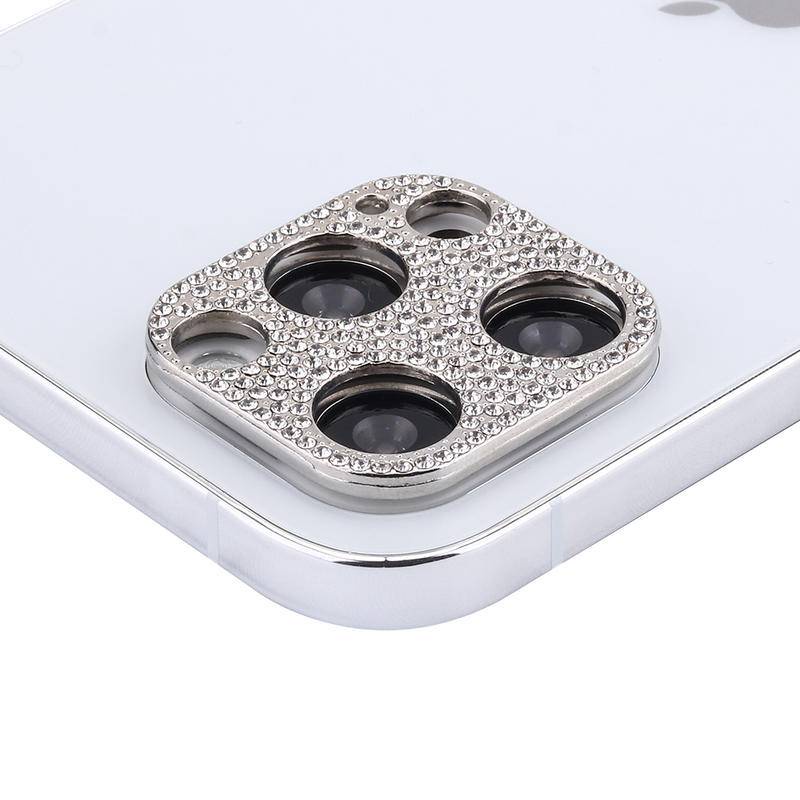 Case Pelindung Lensa Kamera Aksen Berlian Bling Untuk iPhone 13 12 11 Pro MAX Mini 13 12 11 Pro MAX