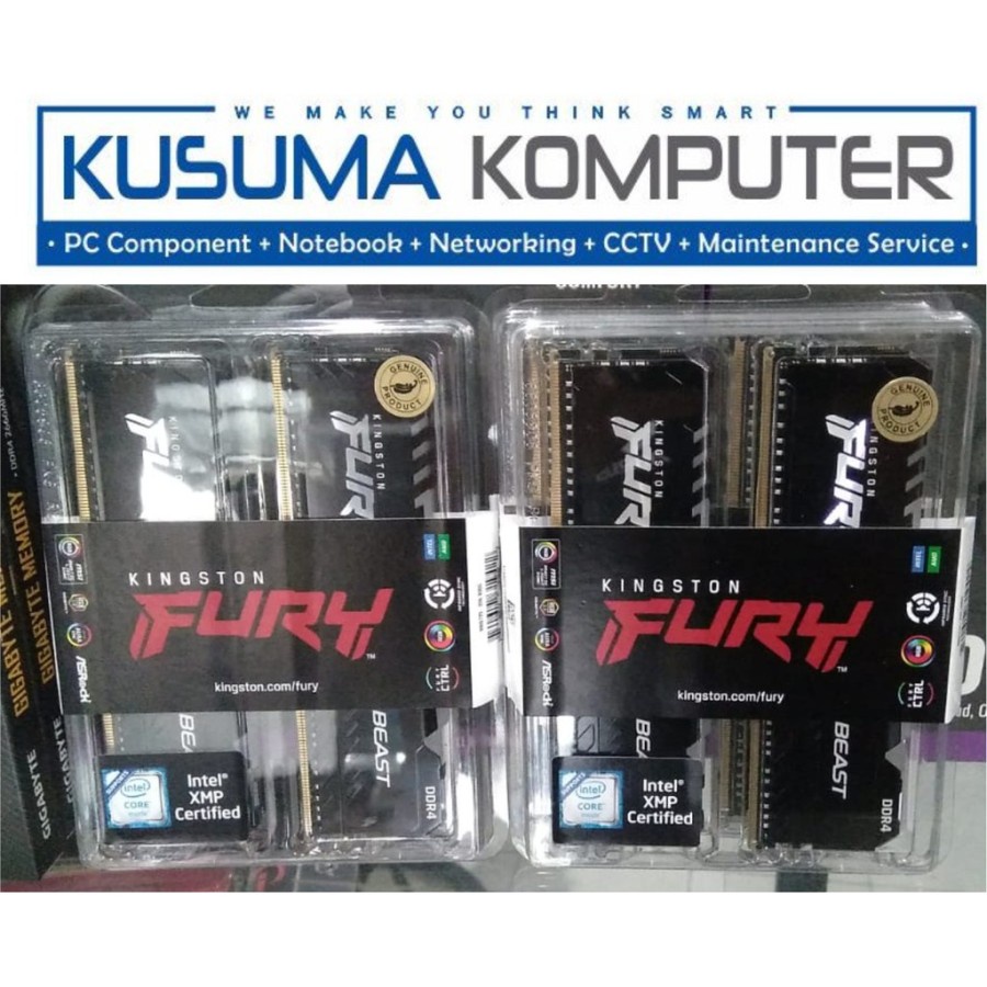 Kingston Fury Beast RGB 32GB (16GB x2) DDR4 3200Mhz KF432C16BB1AK2/32