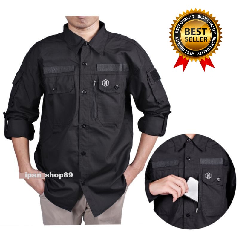 KEMEJA TACTICAL PRIA HEXAGON LENGAN PANJANG/KEMEJA LAPANGAN/KEMEJA TACTICAL/KEMEJA CASUAL