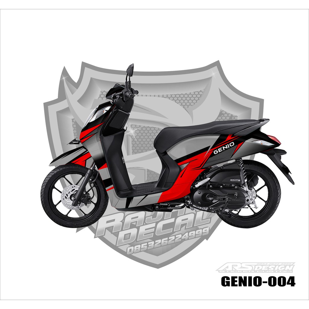 Decal Sticker Motor Honda Genio Fullbody Custom Disain Racing Kode Genio 004