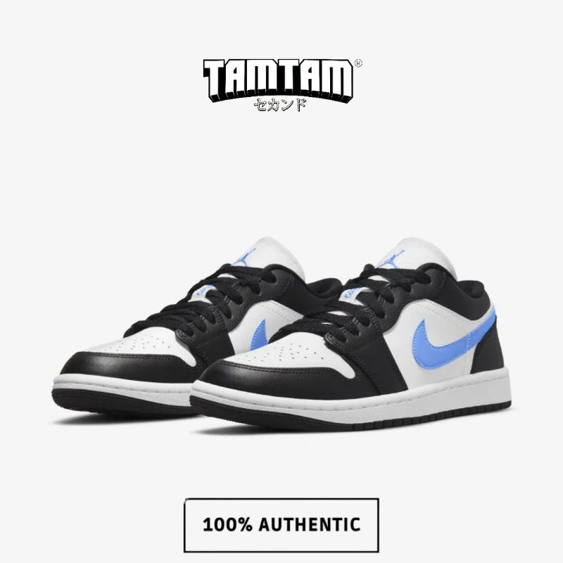 NIKE AIR JORDAN 1 LOW BLACK UNIVERSITY BLUE