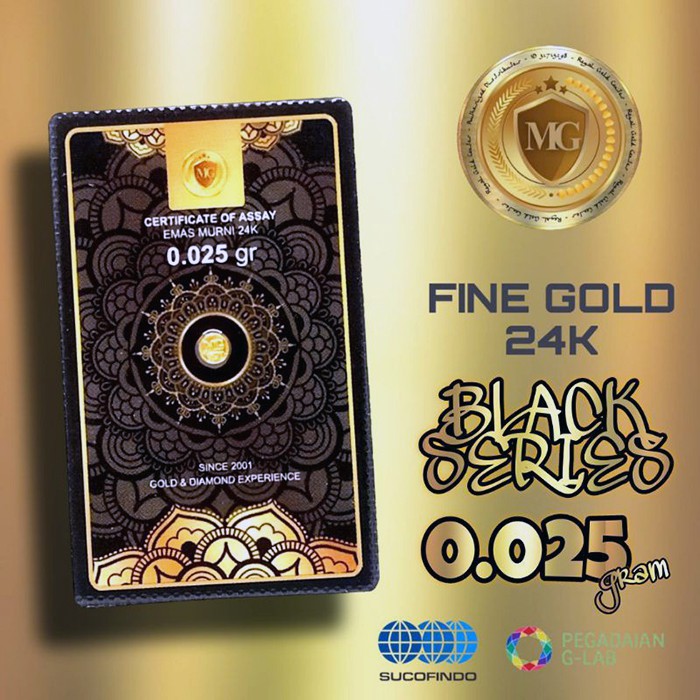 MiniGold Emas Murni Logam Mulia 24 karat 0.025 gram Bisa Tukar Antam