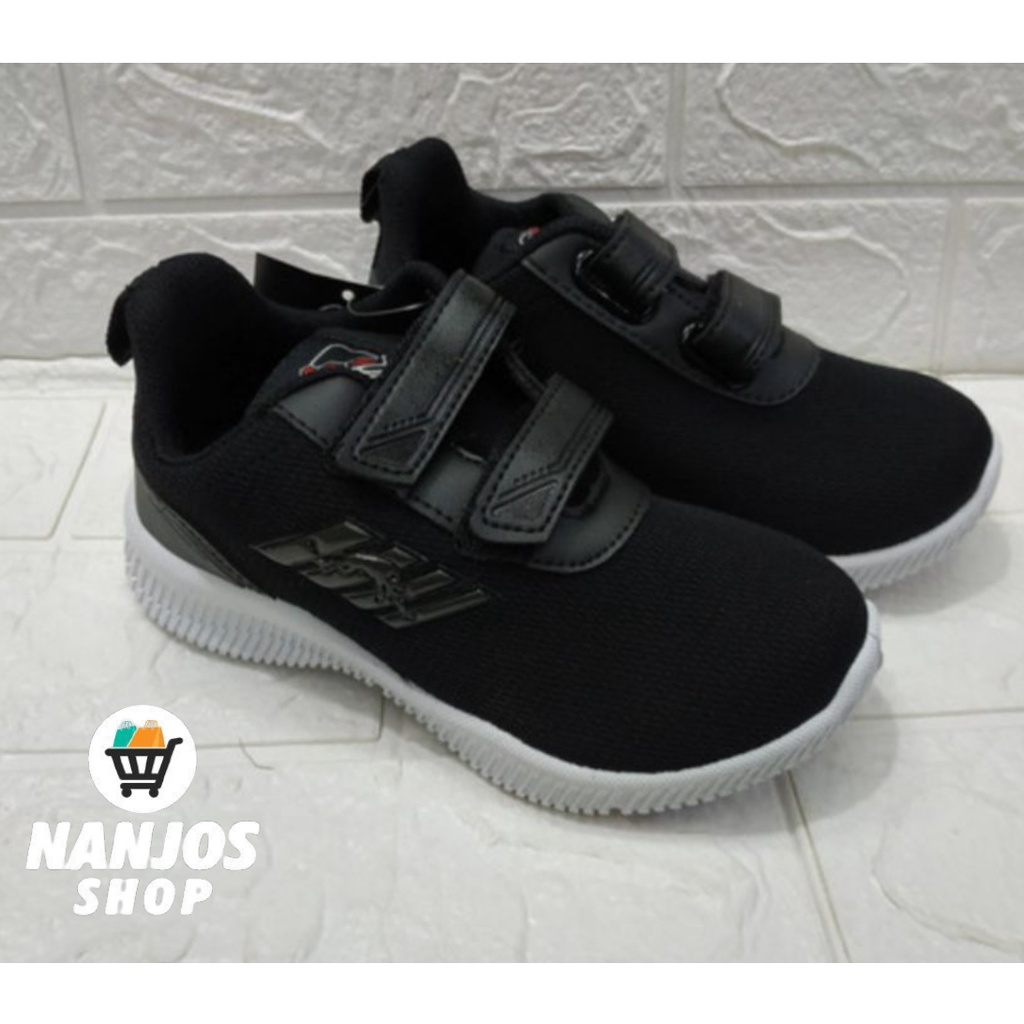 Sepatu Sneaker Stylish Unisex Pria Wanita Sekolah Kerja SD-SMA Pro ATT JAC 302 V Hitam Putih