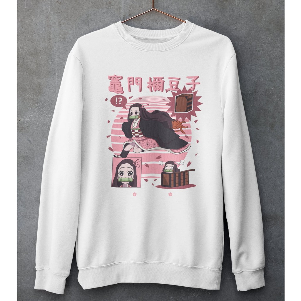 Crewneck Nezuko Demon Run Run Run Kimetsu No Yaiba Anime Demon Slayer