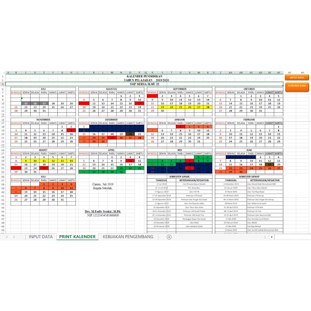 

Kalender Pendidikan Kalender Akademik excel Siap Edit Tahun Ajaran 2024 / 2025