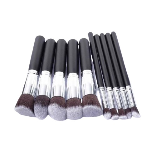 Set Kuas Make Up Kosmetik Wajah Mata 10 PCS Cosmetic MakeUp Brushes Kabuki Brush F008