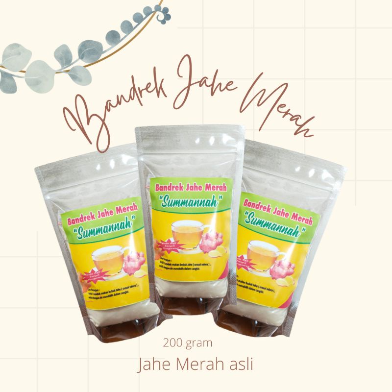 

SUMMANNAH BANDREK JAHE MERAH KUALITAS PREMIUM 200 GRAM