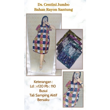 Ds. Centini Jumbo #pusatgrosir#ecer#termurah#daster#setelan#bahan#rayon#santung#open#reseller#open#d