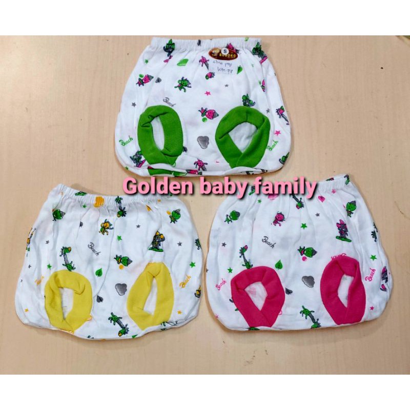 6 Pcs celana POP Boboko full print putih