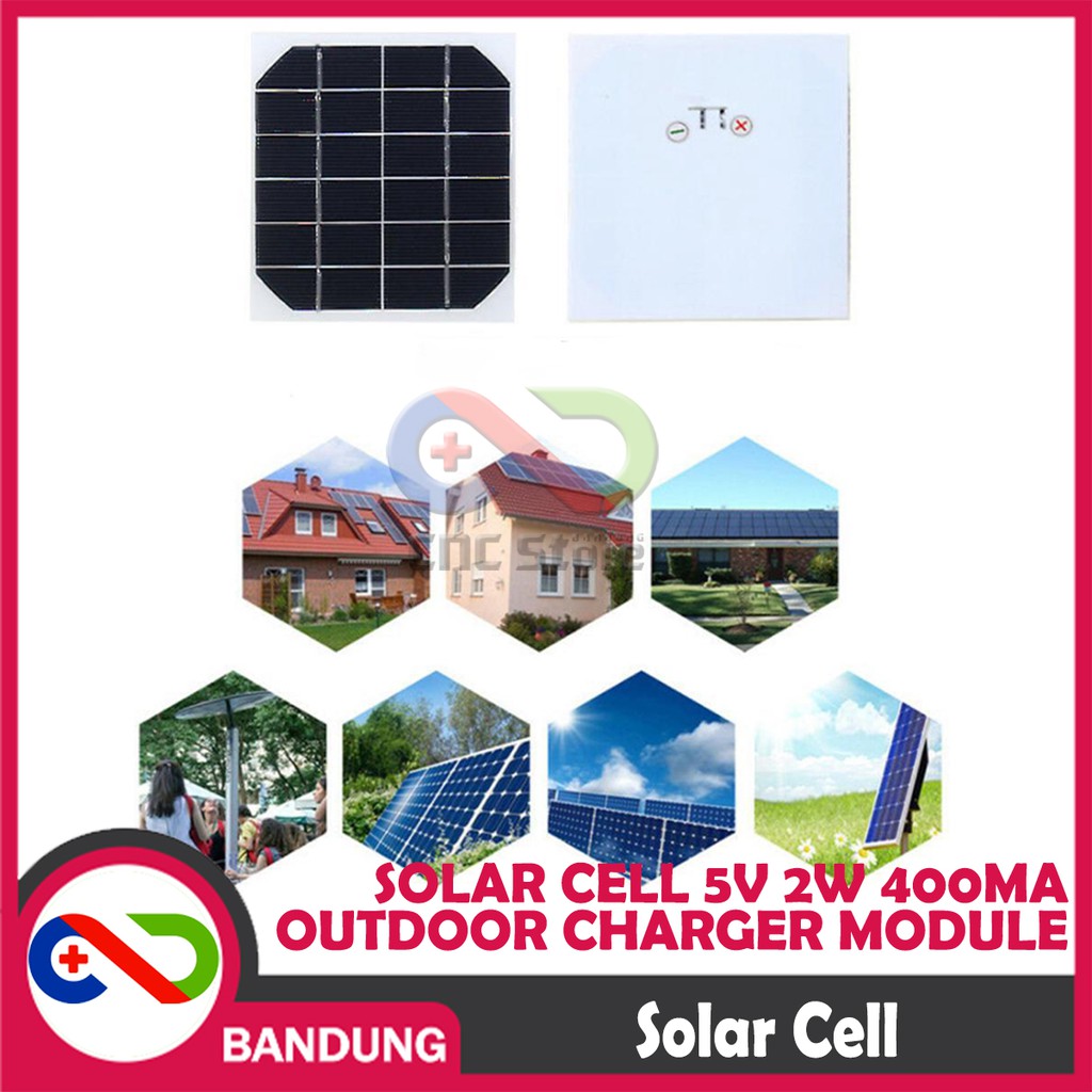 SOLAR CELL 5V 2W 400MA PANEL SURYA OUTDOOR CHARGER MODULE