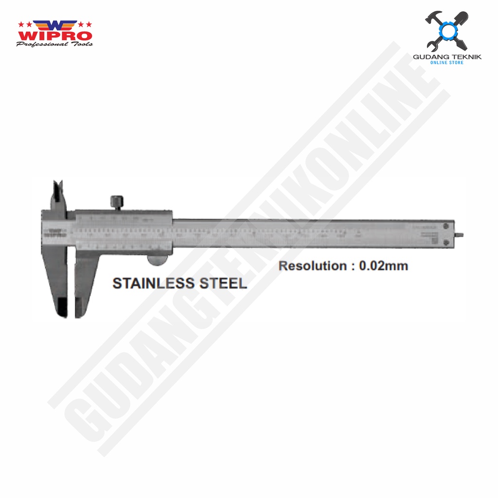 Vernier Caliper WIPRO 6&quot; 8&quot; 12&quot; / Jangka Sorong Sketmat Sigmat vernier Kaliper WIPRO STAINLESS STEEL