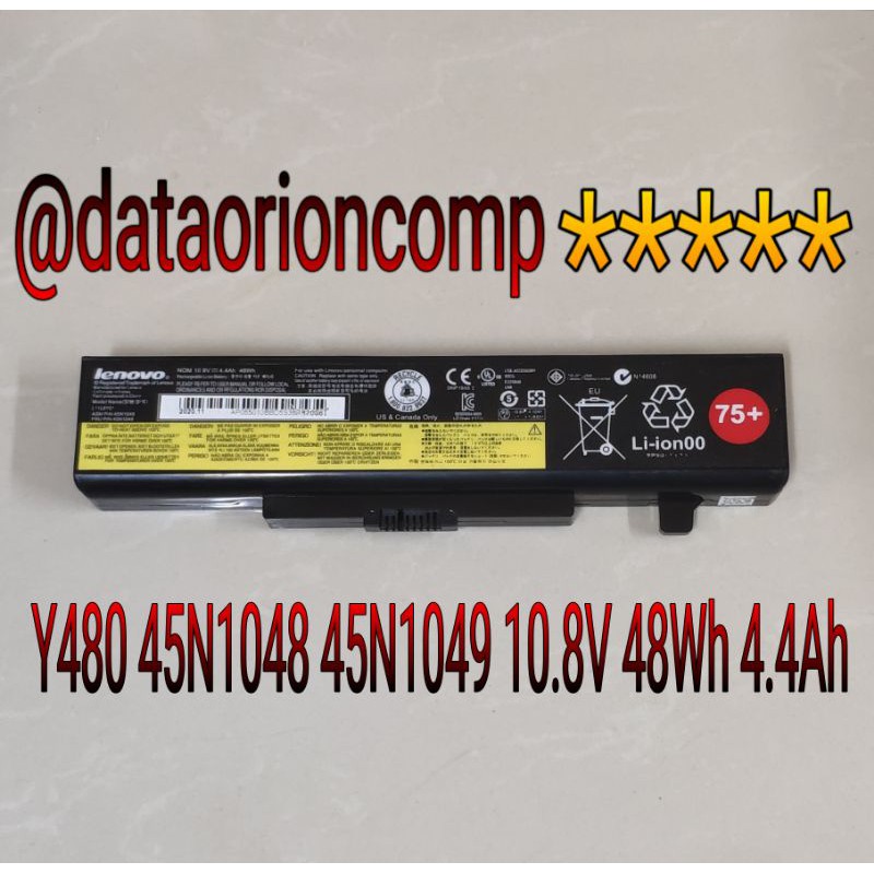 Baterai Battery Lenovo B480 B490 B580 G400 G410 Y480 V480 V580 E480 E430 Y580 L116Y01 75+