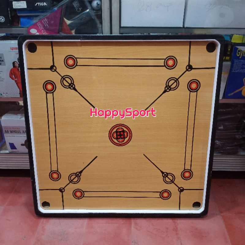 PAPAN KARAMBOL SEDANG 77x77CM FREE BIJI DAN CRISTAL