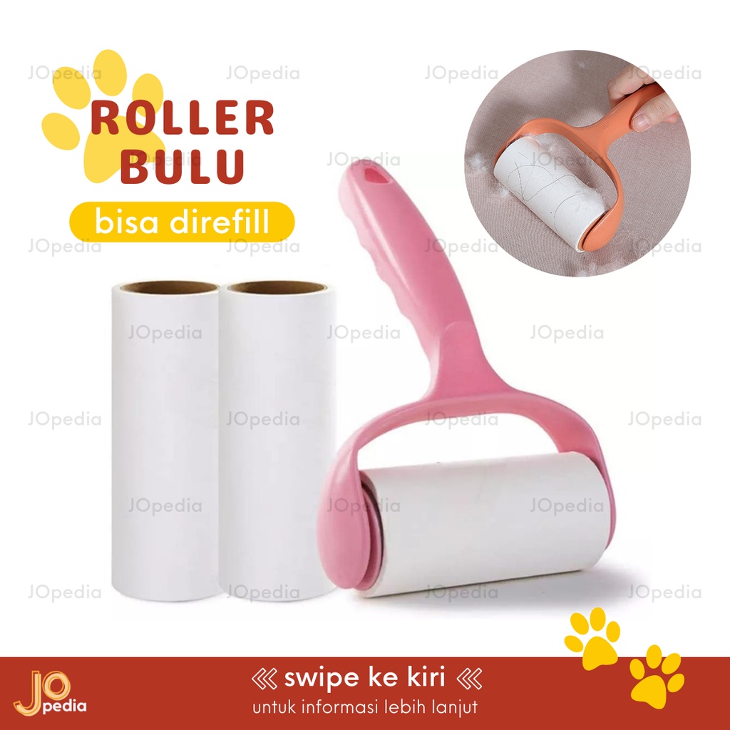 ROLLER BULU REFILL Sticky Roll Pembersih Bulu Kucing Anjing Hewan