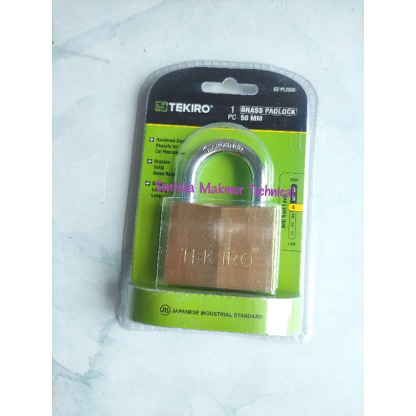 TEKIRO 50 MM Gembok Kuningan Brass Padlock 50mm