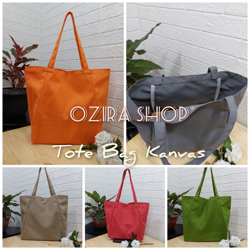 Tote Bag Wanita Bahan kanvas, Tas Jinjing wanita, Tas kanvas jinjing