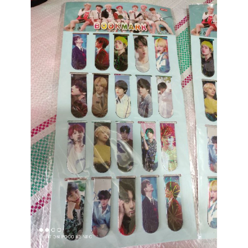 Pembatas Buku BTS magnet isi 20 pcs