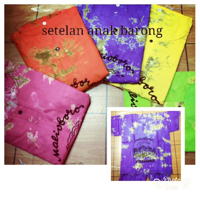 setelan anak malioboro khas jogja / kaos barong anak jogja / setelan anak malioboro/ setelan barong 