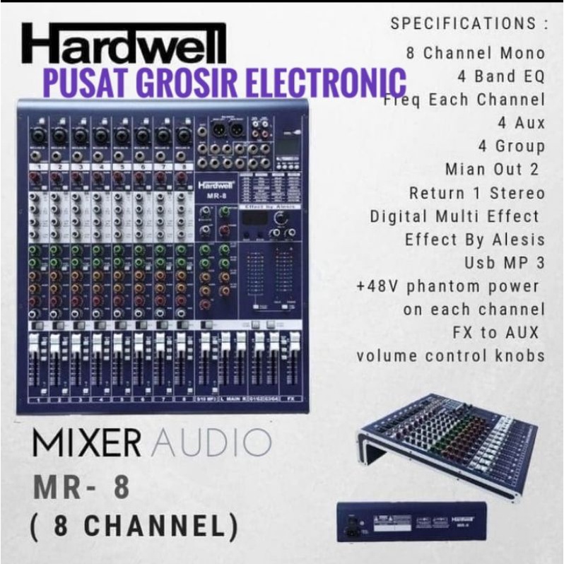 MIXER AUDIO HARDWELL MR8 MR 8