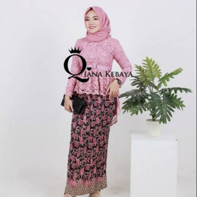 NEW AURORA!!! Setelan kebaya brokat pinguin / kebaya wisuda / kebaya tunangan / marun / navy / abu