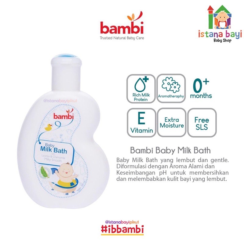 Bambi Milk Bath 100ml - Sabun mandi bayi