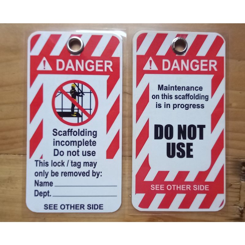 SAFETY TAG LOTO Do Not Use Scaffolding