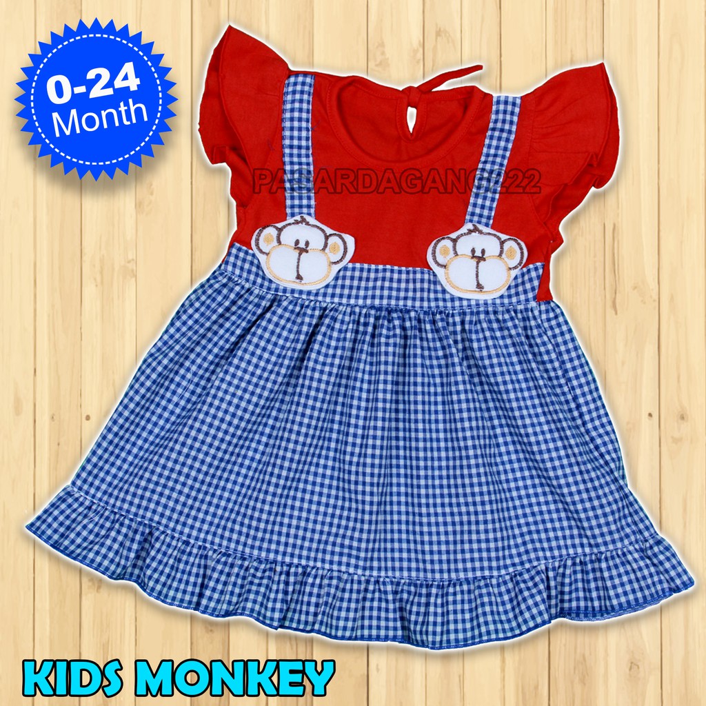 DRESS ANAK PEREMPUAN PLANET KIDS MONKEY