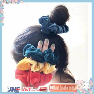 BUN KC002 IKAT  RAMBUT  VELVET IKAT  RAMBUT  SCRUNCHIE 