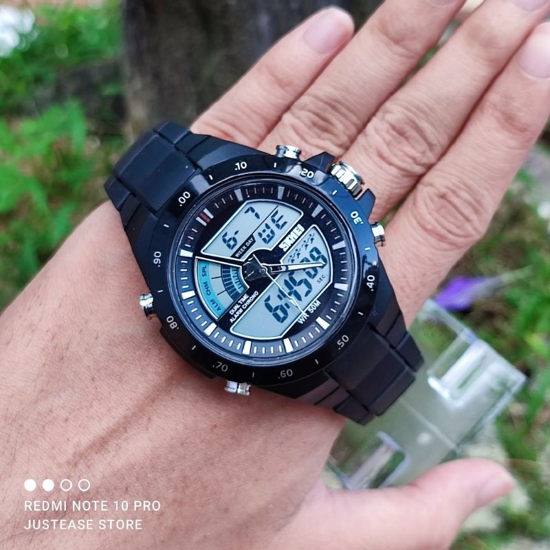 [Bisa COD] Jam Tangan SKMEI 1251 Full Black Original Anti Air