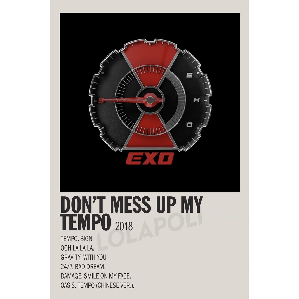Poster Cover Album K-Pop Don't Mess Up My Tempo - EXO
