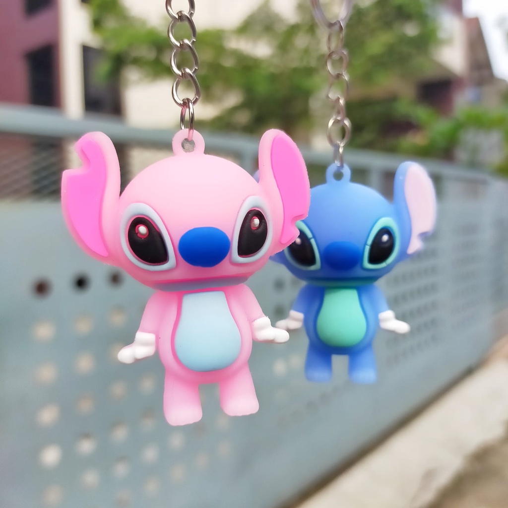 GANTUNGAN KUNCI STITCH // Ganci Karakter Disney Stitch Unik Lucu | Gantungan tas | Bag Charm | Souvenir Murah | Keychain | COD