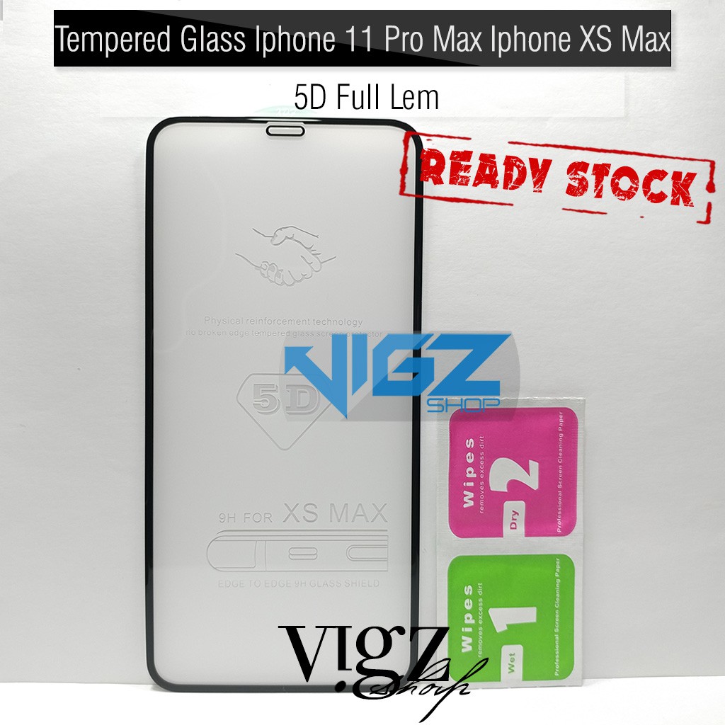 Tempered Glass Iphone 11 Pro Max Iphone XS Max 5D Full Lem
