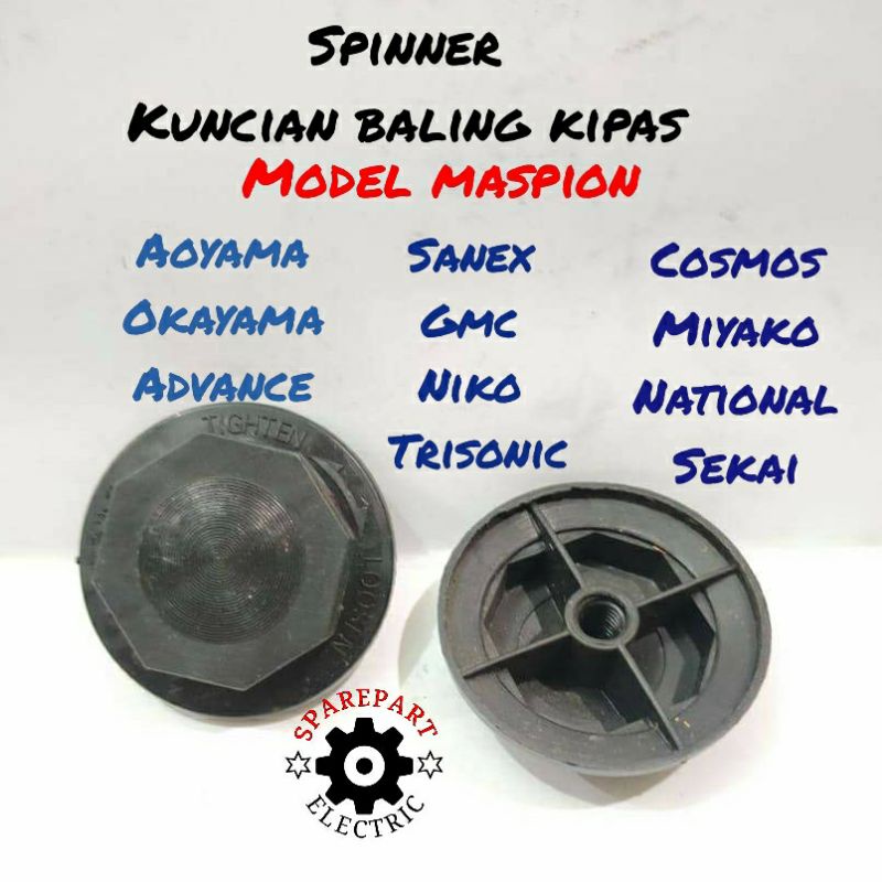 SPINNER KUNCIAN BALING KIPAS ANGIN MASPION DLL