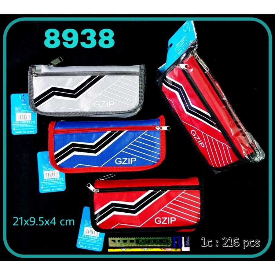 

SJS Kotak Pensil Kain Set/Tempat Pensil Sleting/Pencil Case Zipper