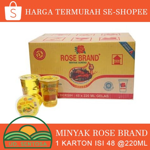 

Minyak Goreng Rose Brand Cup 220 Ml isi 48 Pcs / Kartonan