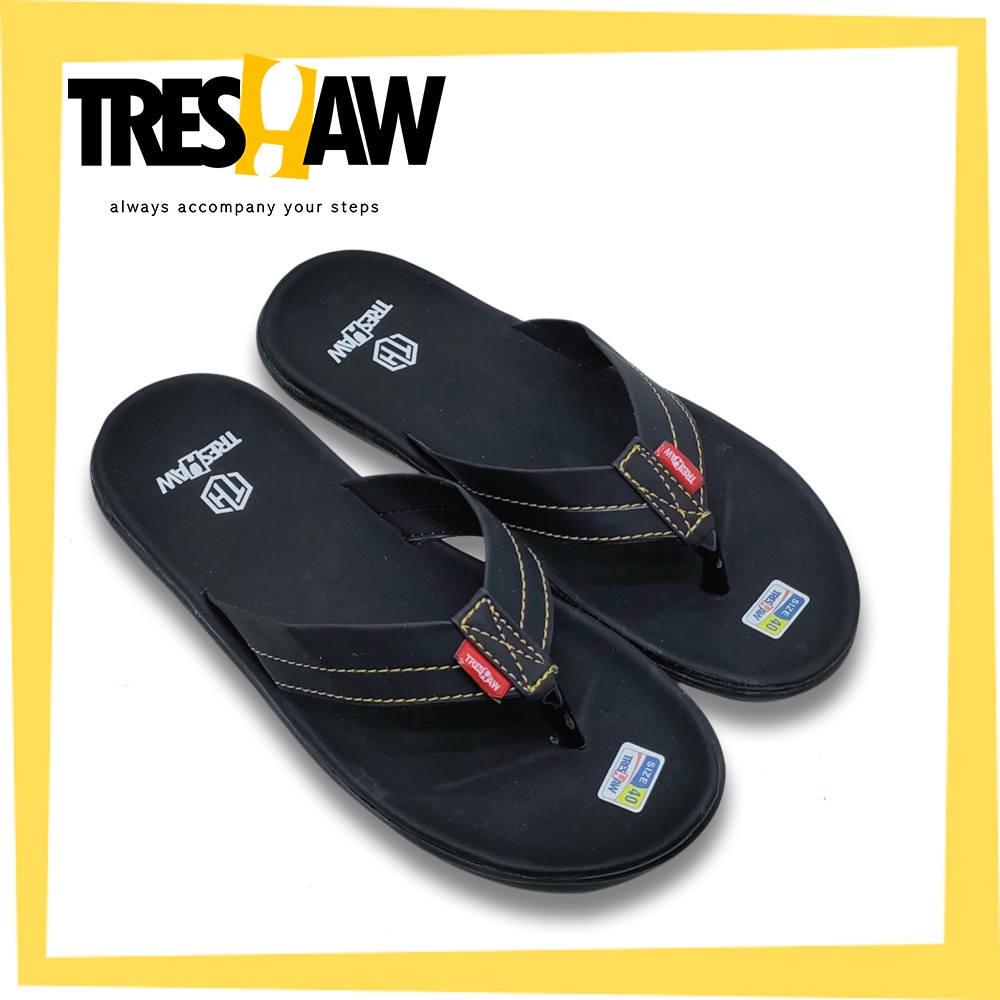 Sandal Pria Kasual Japit Treshaw Kulit Best Quality