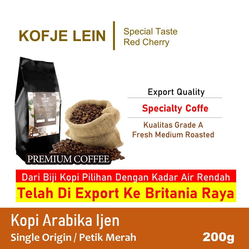 Jual Kopi Arabika Ijen Single Origin Bersertifikat Kualitas Super