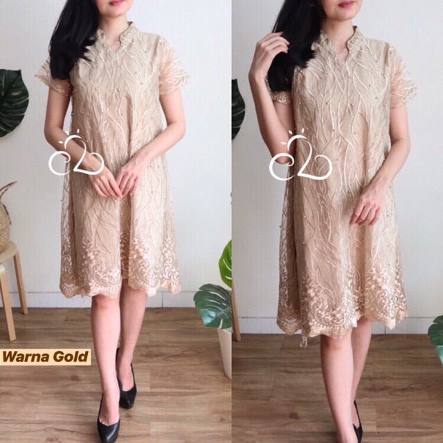 Dress Pesta Wanita LORETA DRESS Gold