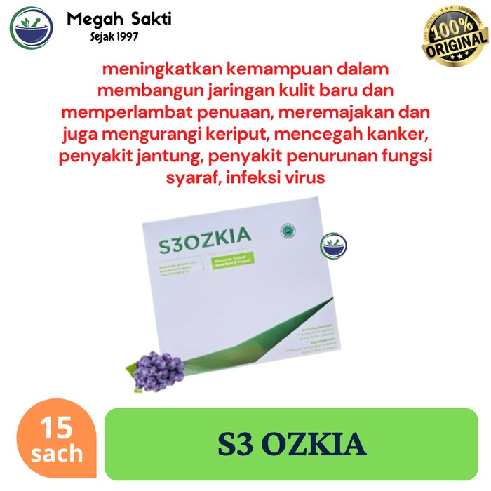 MGS - S3OZKIA - Suplemen Serbuk Antioksidan dan Anti Penuaan Dini 15 Sachet