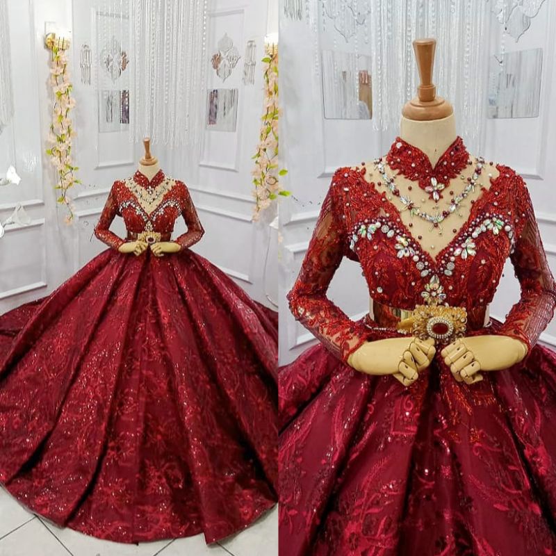 GAUN PENGANTIN BARBIE GOTIK MEWAH BEREKOR//BAJU WEDDING MODERN