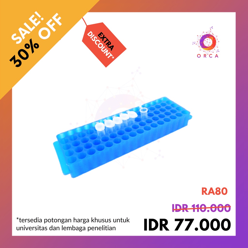 PCR Tubes Rack - Rak Tabung PCR Cryo Krio Cyrotube Eppendorf