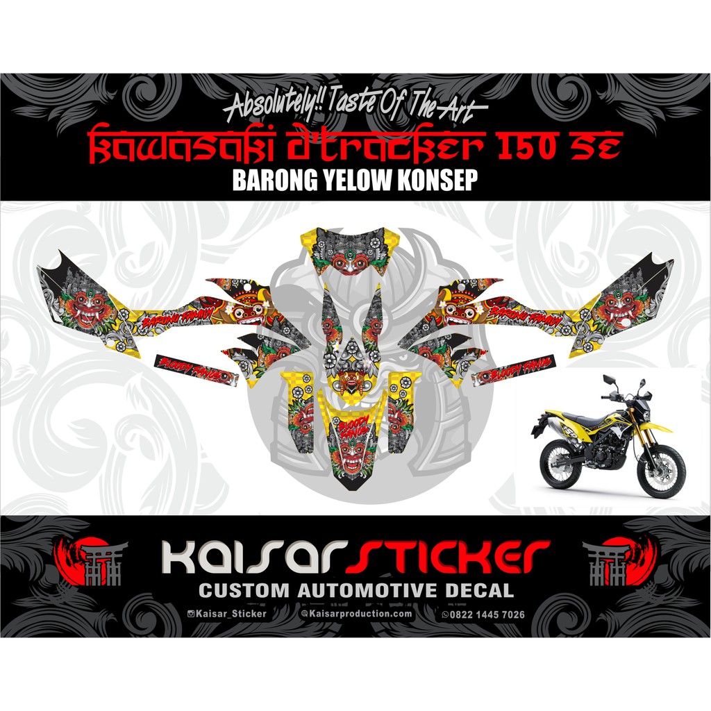 STICKER STRIPING DECAL MOTOR STIKER KLX D TRACKER 150 SE BARONG