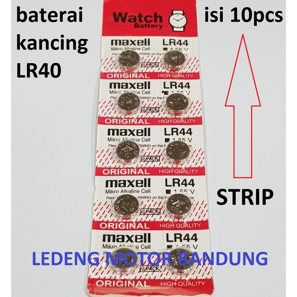 Baterai Kancing LR44 Watch Battery Jam Calculator Micro Cell AG33 10pcs