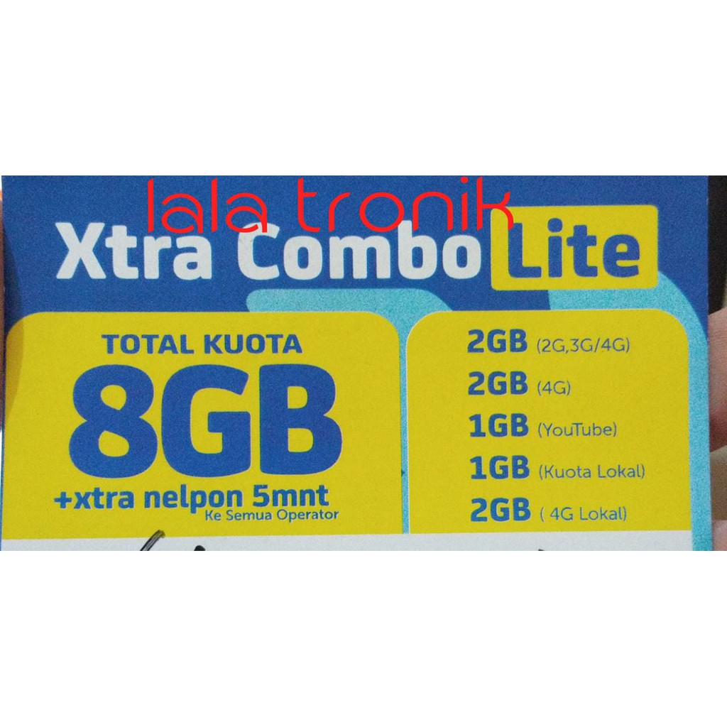 Jual Voucher XL Combo lite 8 GB/ Voucher XL 8 GB/ Kuota XL 8 GB/ Data