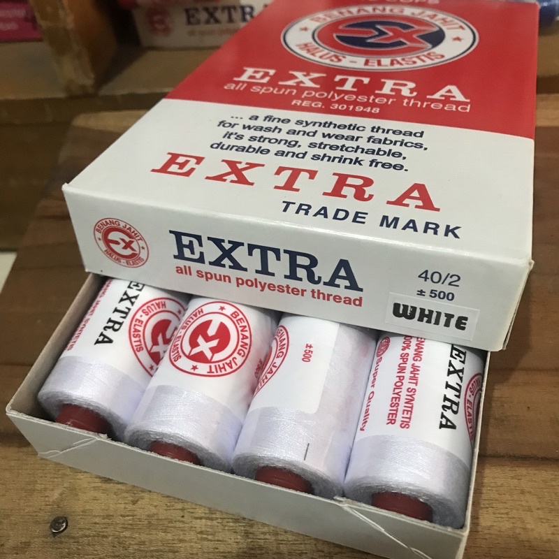 Jual Rf Benang Extra Putih White Benang Jahit Shopee Indonesia