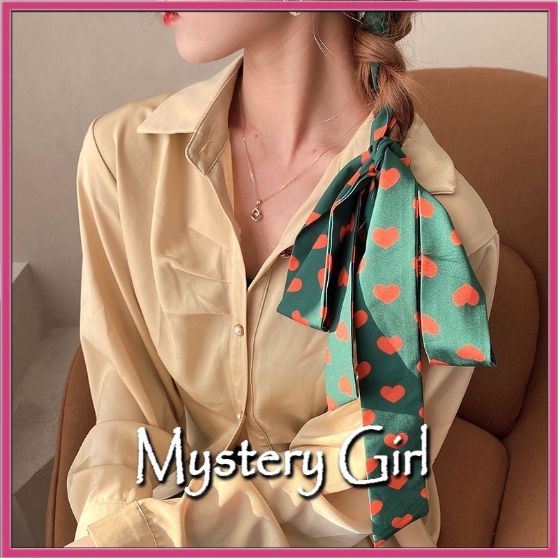 Mysterygirl - Jedai Rambut Premium Satin Scarf Syal / Twilly Bag / Bandana / Headband / Jepit Rambut / Jepitan Rambut Anak Set