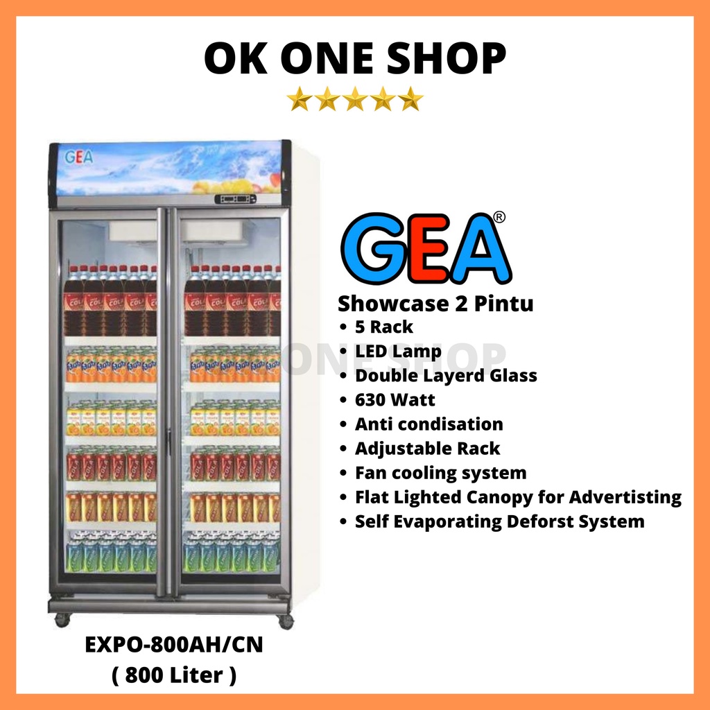 GEA EXPO-800AH/CN Display Cooler Showcase (800 Liter)